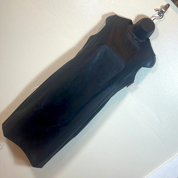Spanx Faux Leather Sheath Dress in Luxe Black in Medium - Picture 10 of 13